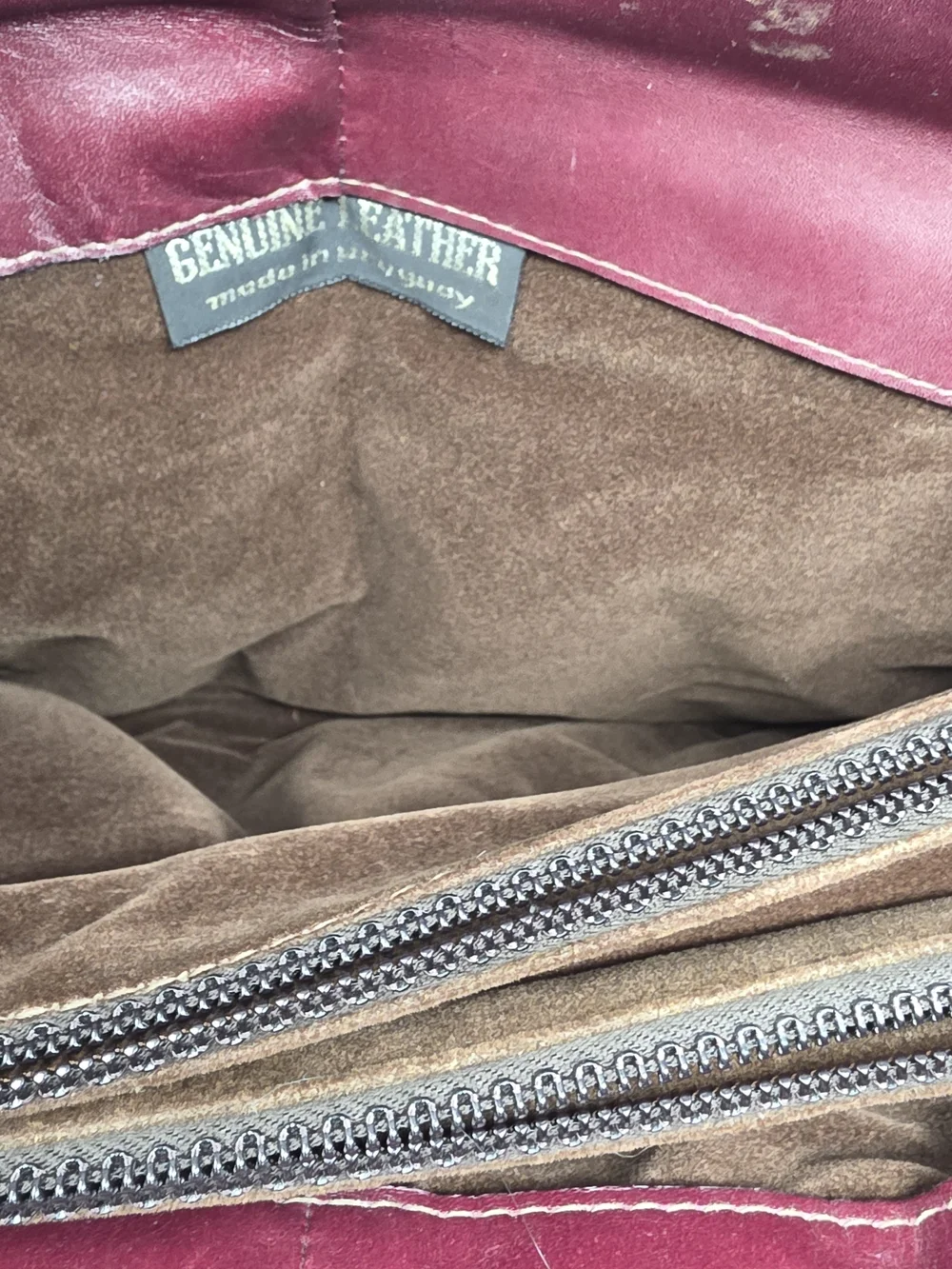 Men's Leather Briefcase in Deep Burgundy - Professional Work Bag